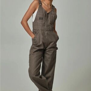 WOMEN'S LEE® X THE BROOKLYN CIRCUS® WHIZIT ZIP BIB OVERALL IN BROWN SELVEDGE